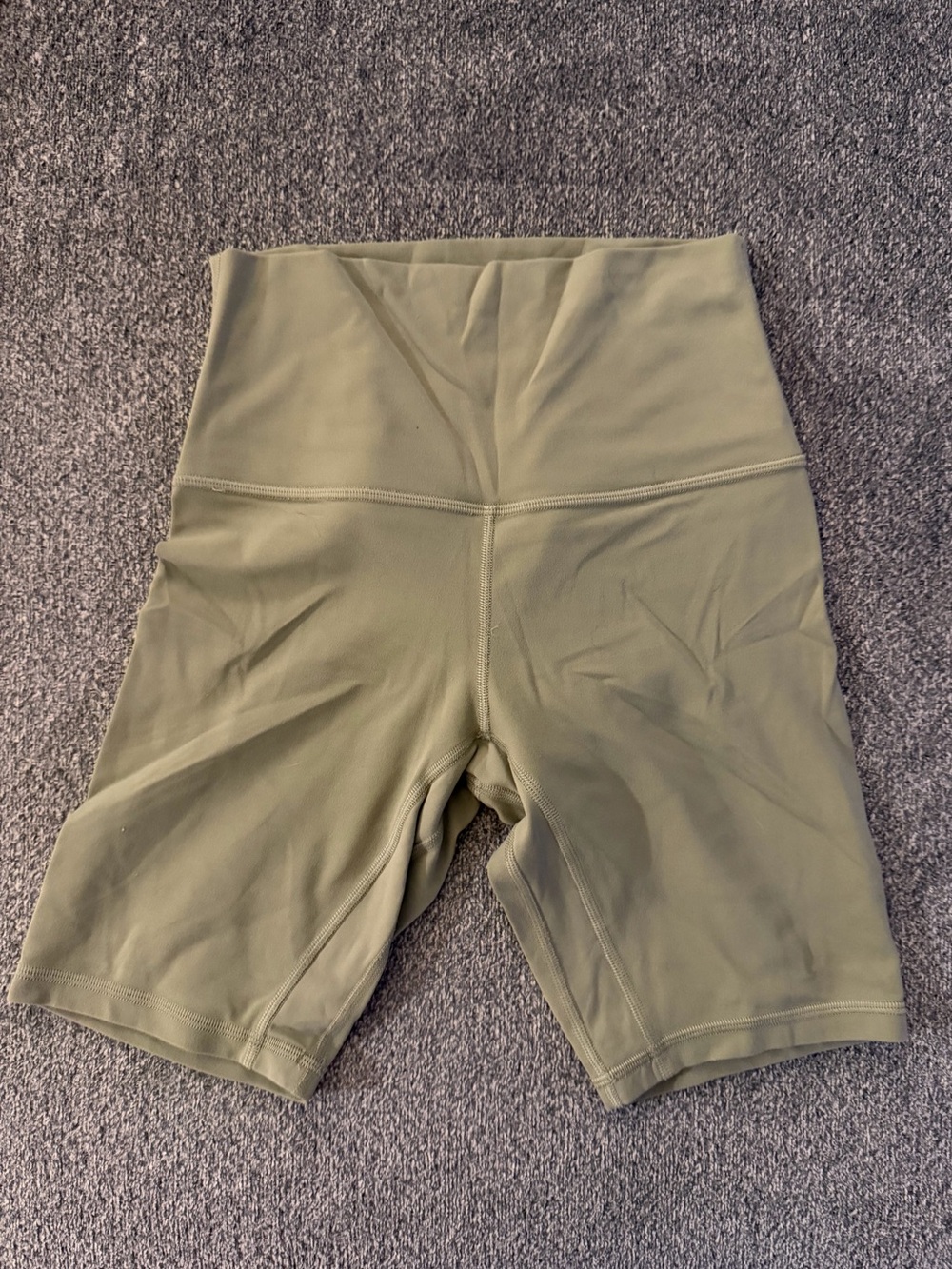 lululemon athletica Olive Green High-Rise Bike Shorts